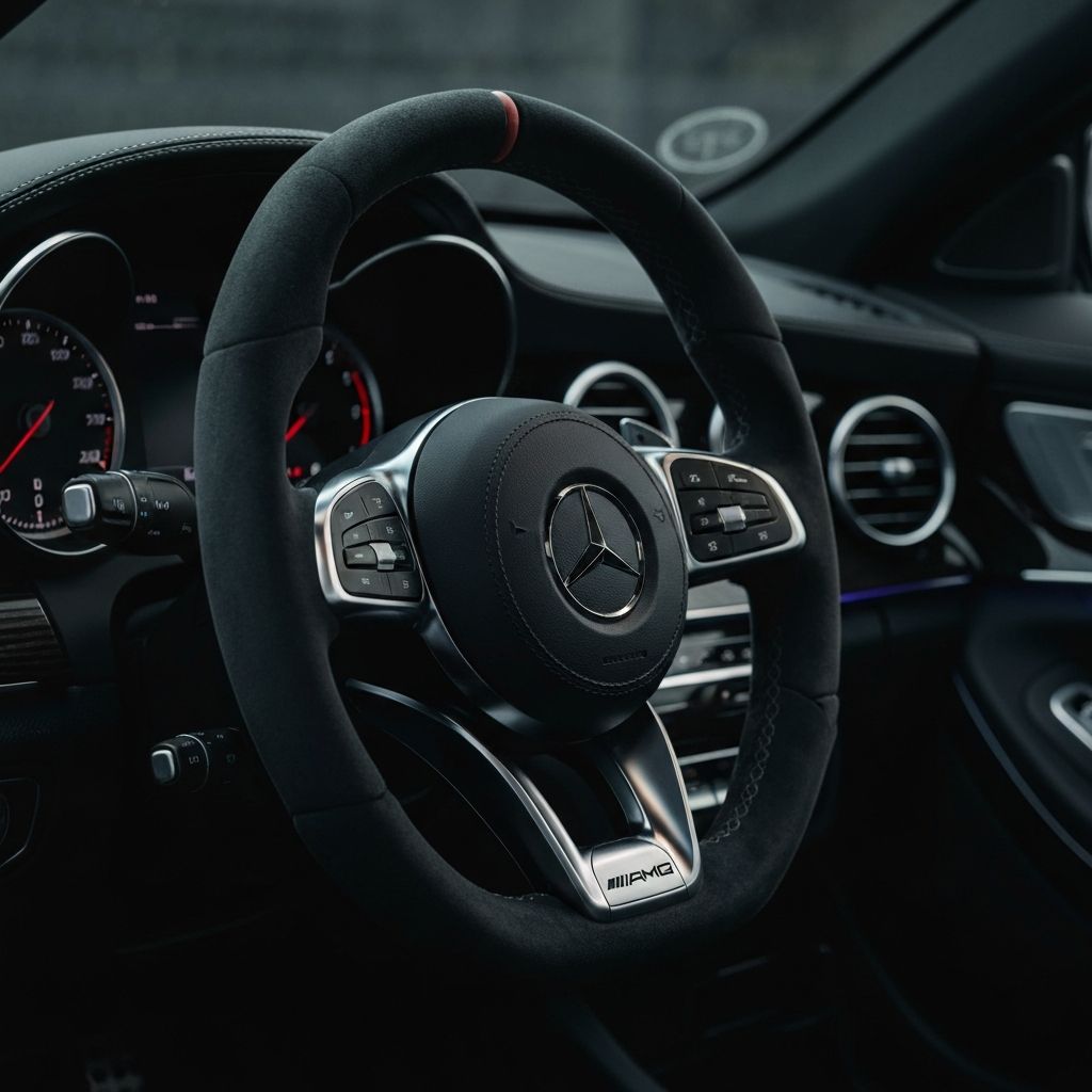 Lenkrad Aufbereitung interior scene