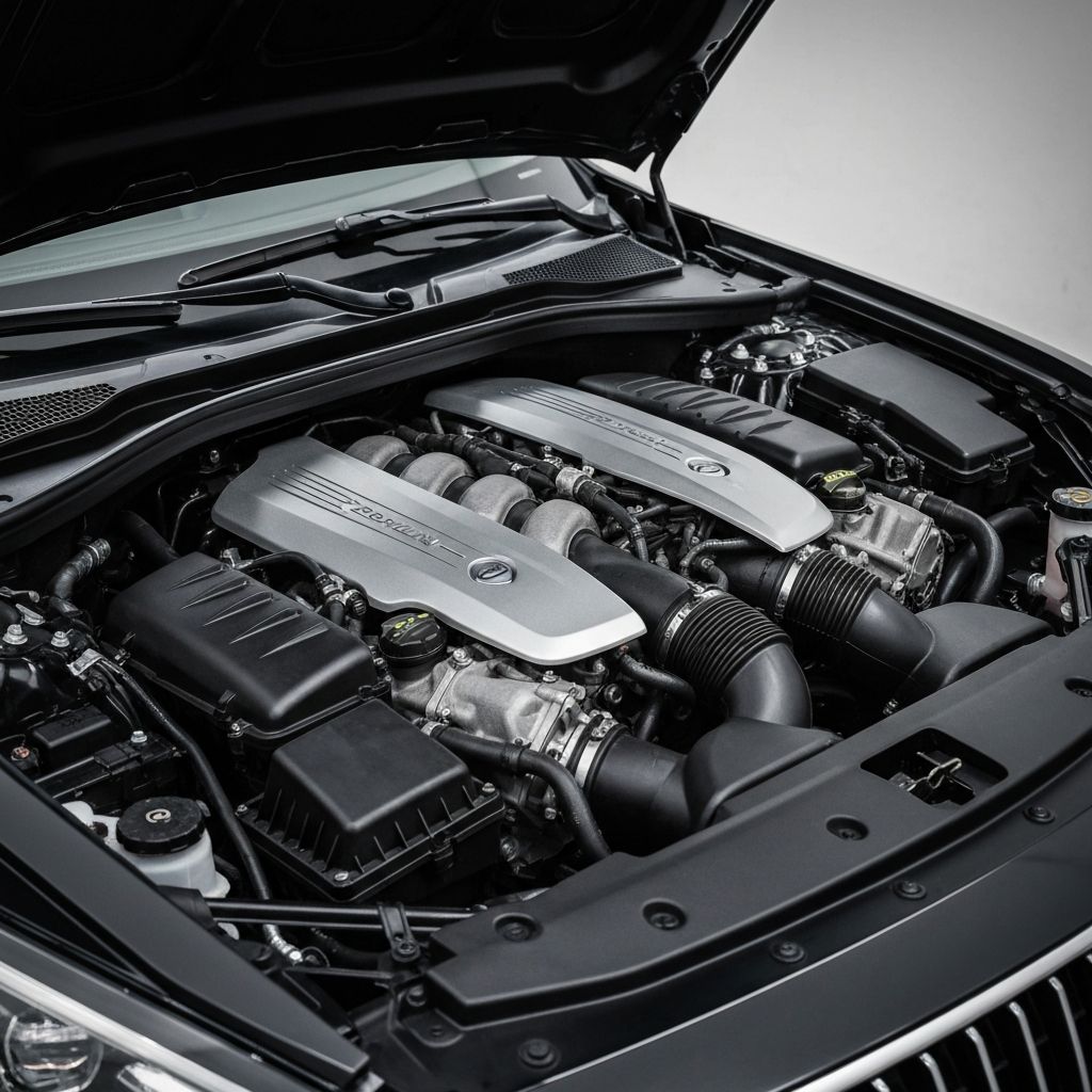 Motorreinigung interior scene